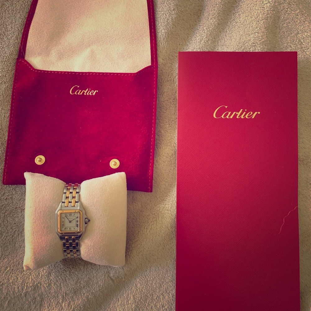 Cartier Panthere  Woman Watch 18K Gold and Steel